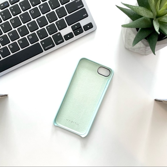 2/$35 iPhone 6/7/8 Case HABITU Mint Semi-Hard - Picture 2 of 5